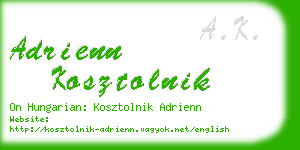 adrienn kosztolnik business card